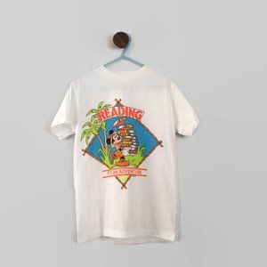 Vintage 90s Mickey Mouse Graphic T-Shirt Reading It's An Adventure Disney